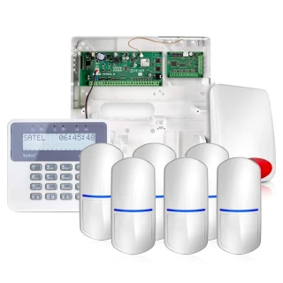 Sistema di allarme Satel Perfecta 16, 6x Sensore, LCD, Segnalatore SP-4001 R, accessori