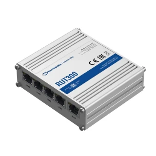 Teltonika RUT300 | Router Industriale | 5x RJ45 100Mb/s, 1x USB, Passive PoE