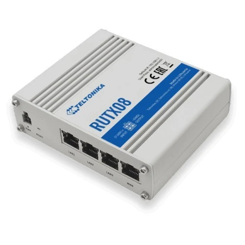 Teltonika RUTX08 | Router industriale | 1x WAN, 3x LAN 1000 Mb/s, VPN
