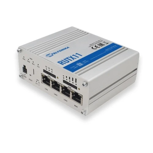 Teltonika RUTX11 | Router industriale professionale 4G LTE | Cat 6, Dual Sim, 1x Gigabit WAN, 3x Gigabit LAN, WiFi 802.11 AC