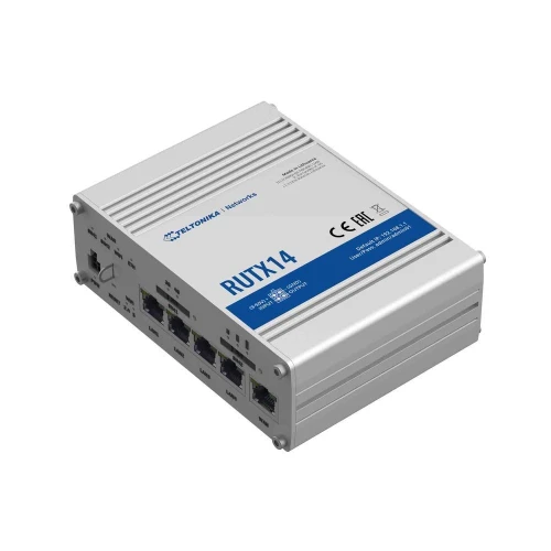 Teltonika RUTX14 | Router industriale professionale 4G LTE | Cat 12, Dual Sim, 1x Gigabit WAN, 4x Gigabit LAN, WiFi 802.11 AC Wave 2