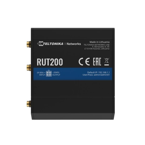 Teltonika RUT200 | Router Industriale LTE | 4G/LTE Cat.4, 2x LAN 100Mb/s WiFi 2,4GHz, RMS