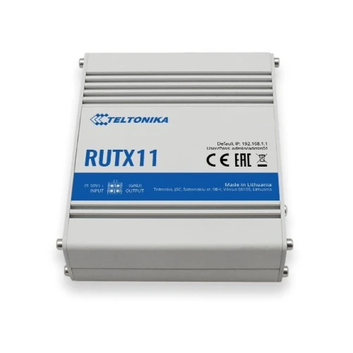 Teltonika RUTX11 | Router industriale professionale 4G LTE | Cat 6, Dual Sim, 1x Gigabit WAN, 3x Gigabit LAN, WiFi 802.11 AC