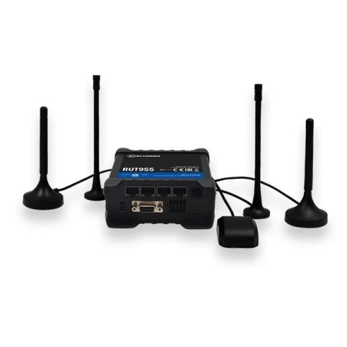 Teltonika RUT955 | Router industriale professionale 4G LTE | Cat.4, WiFi, Dual Sim, GPS, 1x WAN, 3X LAN, Antenna GPS, RUT955 T033B0