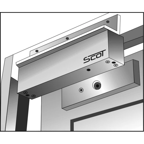 Supporto di montaggio tipo L con copertura per porte aperte verso l'esterno Scot BK-600LC2