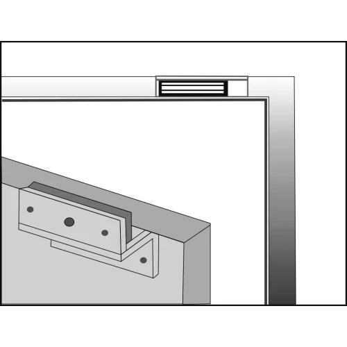 Uchwyt montażowy typu ZL do drzwi. Metalowa konstrukcja z otworami montażowymi.