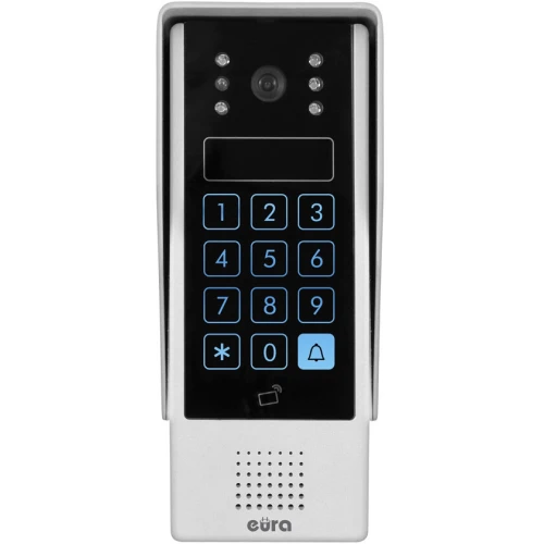 Videocitofono EURA VDP-90A3 DELTA+ bianco 7'', full hd, WiFi, 2 ingressi, cifratore, lettore di prossimità, ahd, tuya