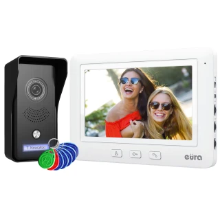 Videocitofono EURA VDP-58A3 colore bianco monitor 7"