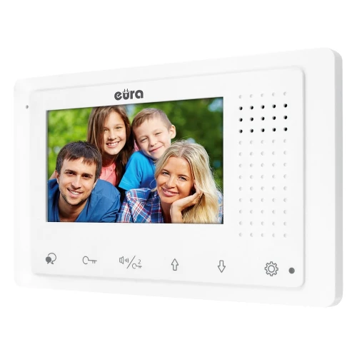 Citofono video EURA VDP-62A5 WHITE "2EASY" - monofamiliare, LCD 4,3", bianco, da parete