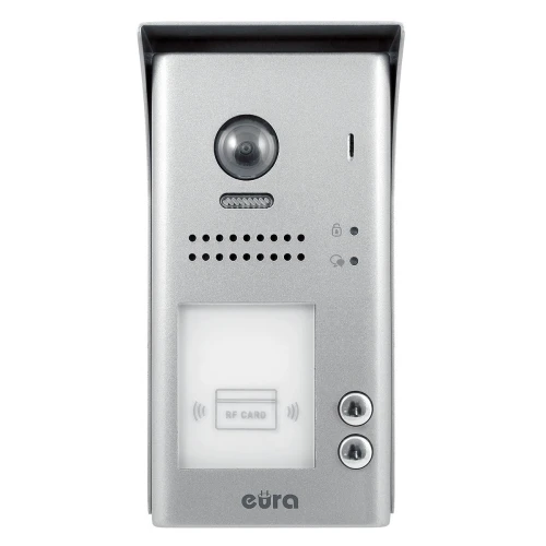 Videocitofono EURA VDP-70A5/N WHITE "2EASY" - bifamiliare, 2x LCD 7", bianco, lettore di prossimità Unique 125 kHz, da parete