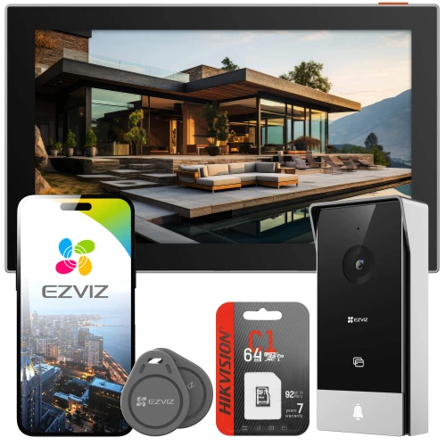 Videocitofono EZVIZ HP5, controllo tramite Wi-Fi (Android / iOS), installazione a 2 fili