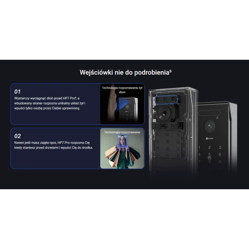 Videocitofono WiFi EZVIZ HP7 PRO 4K, Riconoscimento facciale, Apertura remota, Rilevamento movimento