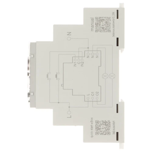 Interruttore intelligente doppio SWITCHBOX-D-DIN/BLEBOX Wi-Fi, 230V AC