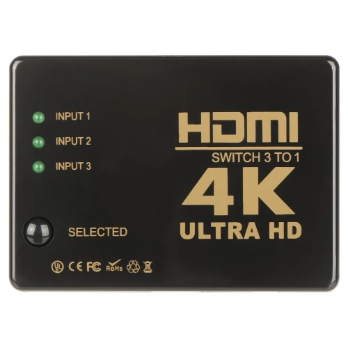 Interruttore HDMI-SW-3/1-IR-4K