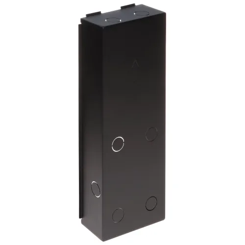 Czarny, prostokątny moduł z kilkoma okrągłymi otworami na powierzchni, widoczny z tyłu. Na górze znajduje się strzałka wskazująca kierunek.