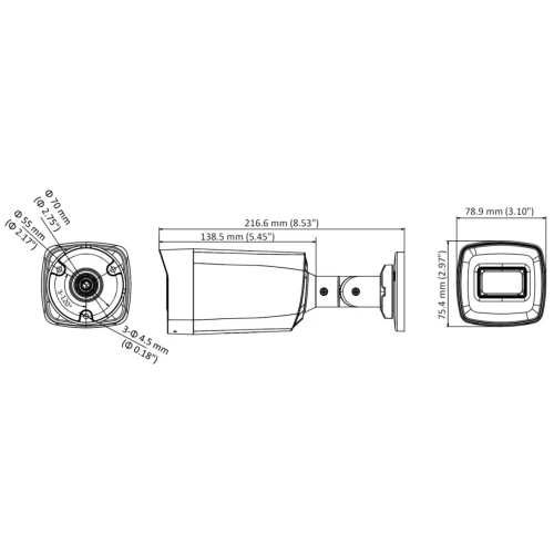 Camera AHD, HD-CVI, HD-TVI, PAL DS-2CE17H0T-IT5F 3.6mm 5Mpx Hikvision CM