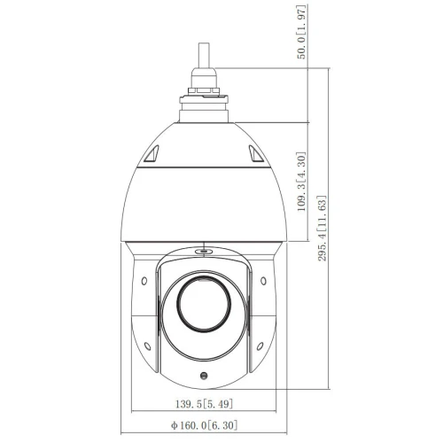 Camera HD-CVI esterna a rotazione rapida SD49225-HC-LA Full HD 4.8... 120mm DAHUA