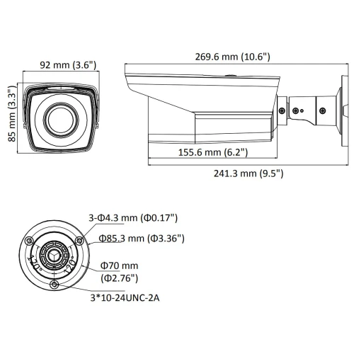 Fotocamera AHD, HD-CVI, HD-TVI, PAL DS-2CE16D8T-AIT3ZF 1080p 2.7-13.5 mm motozoom
