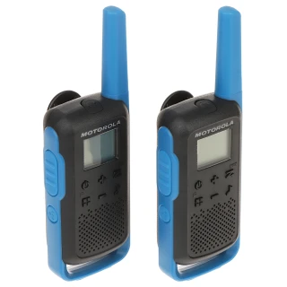 Set di 2 radiotelefoni PMR MOTOROLA-T62/BLUE 446.1MHz ... 446.2MHz