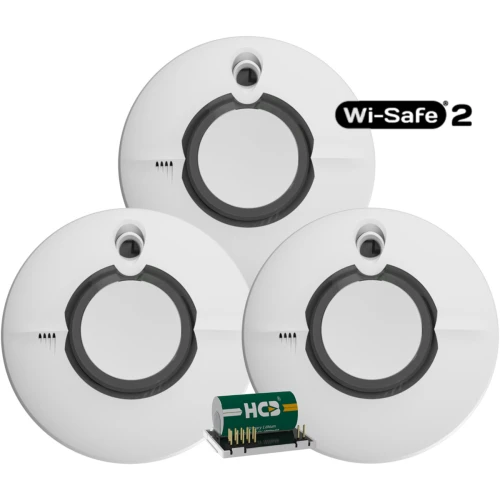 Set 3x Sensore di fumo FireAngel ST-630 con modulo Wi-Safe2 modello 3xST-630 W2