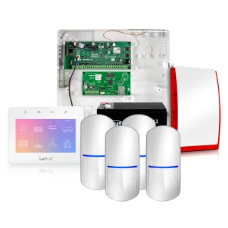 Sistema di allarme Satel Integra 32, Bianco, 4x sensore, App mobile, Notifiche