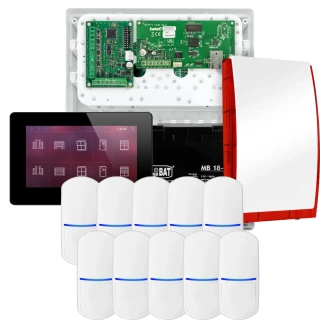 Kit di allarme SATEL INTEGRA 32, 10x sensore, segnalatore, manipolatore nero INT-TSH2-B