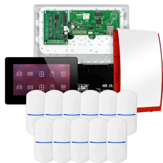 Kit di allarme SATEL INTEGRA 32, 11x sensore PET, sirena, manipolatore nero INT-TSH2-B