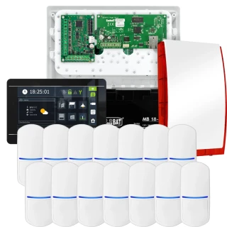 Kit di allarme SATEL INTEGRA 32, 14x sensore PET, segnalatore, manipolatore nero INT-TSI-B