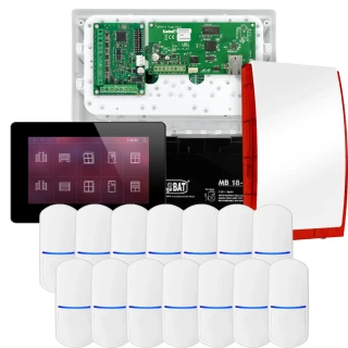 Kit di allarme SATEL INTEGRA 32, 14x sensore, segnalatore, manipolatore nero INT-TSH2-B