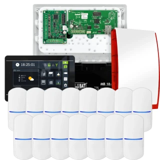 Set di allarme SATEL INTEGRA 32, 15x sensore, sirena, manipolatore nero INT-TSI-B