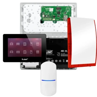Kit di allarme SATEL INTEGRA 32, 1x sensore PET, sirena, tastiera nera INT-TSH2-B