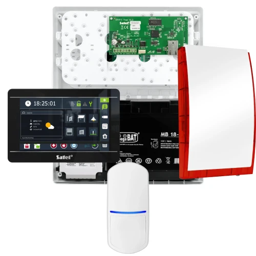 Set di allarme SATEL INTEGRA 32, 1x rilevatore, segnalatore, manipolatore nero INT-TSI-B