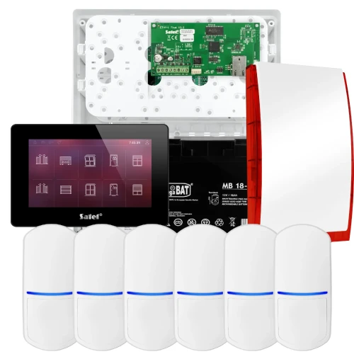 Kit di allarme SATEL INTEGRA 32, 6x sensore PET, sirena, manipolatore nero INT-TSH2-B