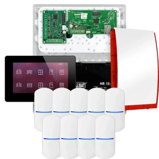 Kit di allarme SATEL INTEGRA 32, 9x sensore PET, sirena, manipolatore nero INT-TSH2-B