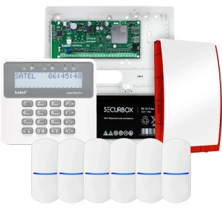 Kit di allarme SATEL PERFECTA 32 LTE, 6x sensore PET, sirena, tastiera