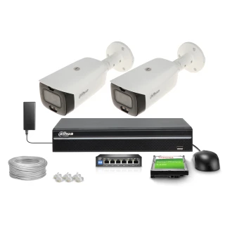 Set per il monitoraggio IP DAHUA WizSense 4x IPC-HFW3841T-ZAS-27135-S2, NVR4104-4KS2/L