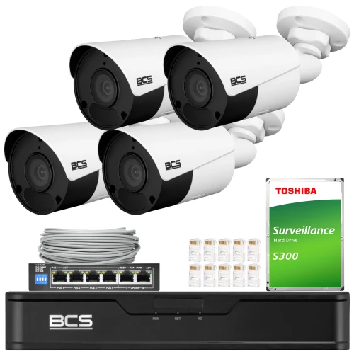 Kit di monitoraggio 4x BCS-P-TIP14FSR5 4Mpx IR 50m
