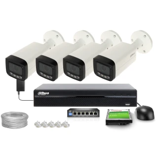 Kit di videosorveglianza 4x IPC-HFW3849T-ZAS-IL-27135, 8Mpx, IR 60m, WDR 120dB