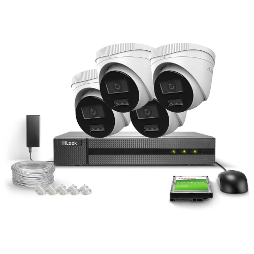 Kit di monitoraggio 4x IPCAM-T4-30DL 4MPx Dual-Light 30m HiLook di Hikvision