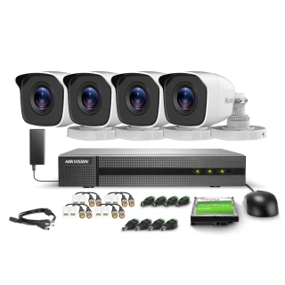 Kit di monitoraggio 4x TVICAM-B2M, FullHD, IR20m, Hikvision