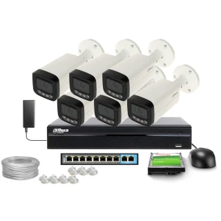 Kit di videosorveglianza 6x IPC-HFW3849T-ZAS-IL-27135, 8Mpx, IR 60m, WDR 120dB