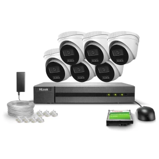 Kit di monitoraggio 6x IPCAM-T2-30DL FullHD Dual-Light 30m HiLook di Hikvision