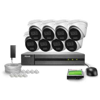 Kit di monitoraggio 8x IPCAM-T2-30DL FullHD Dual-Light 30m HiLook di Hikvision
