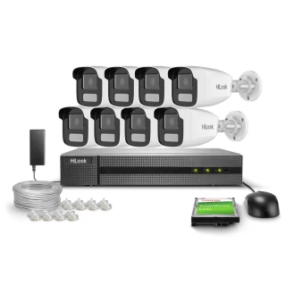 Kit di monitoraggio 8x IPCAM-B2-50DL FullHD Dual-Light 50m HiLook di Hikvision