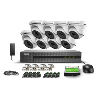 Kit di monitoraggio 8x TVICAM-T5M 5MPx IR 20m HiLook di Hikvision