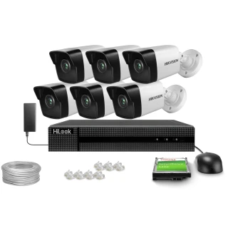 Kit di monitoraggio IP 6x DS-2CD1041G0-I/PL 4MPx IR 30m Hikvision