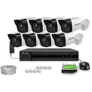 Kit di monitoraggio IP 8x DS-2CD1041G0-I/PL 4MPx IR 30m Hikvision