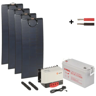 Set fotovoltaico SP-KIT-4X110/100/MPPT BT 1190Wh