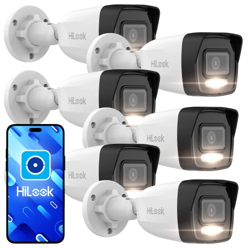 Set di telecamere bullet IP HiLook by Hikvision 6x IPCAM-B6-30DL 6Mpx Smart Hybrid-Light 30m