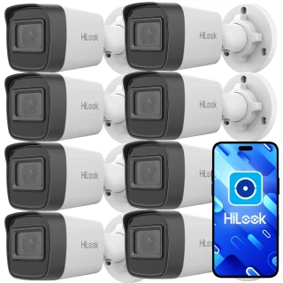 Set di telecamere tubolari IP HiLook by Hikvision 8x IPCAM-B4-P 2K+